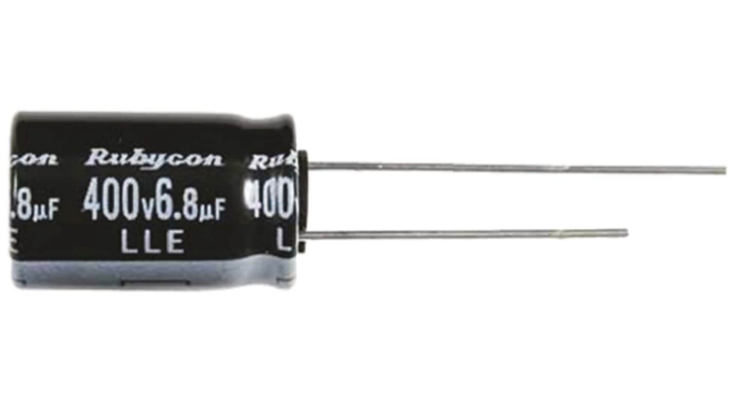 Condensatore Rubycon, serie LLE, 10μF, 200V cc, ±20%, +105°C, Radiale, Foro passante