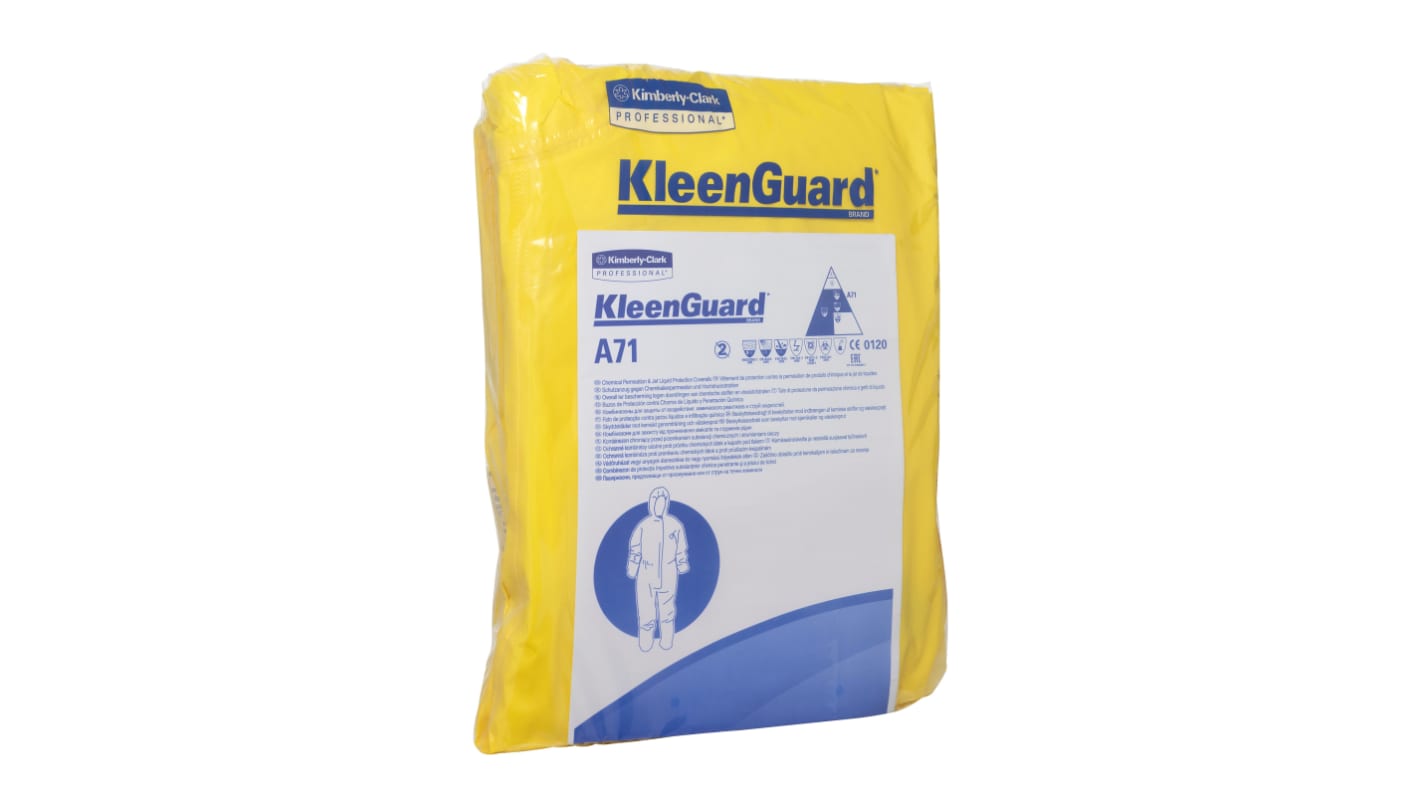 Kimberly Clark KleenGuard® A71 Einweg-Overalls XL Gelb, 182 → 188cm L. mit Kapuze Unisex, Spinnvlies-Stoff