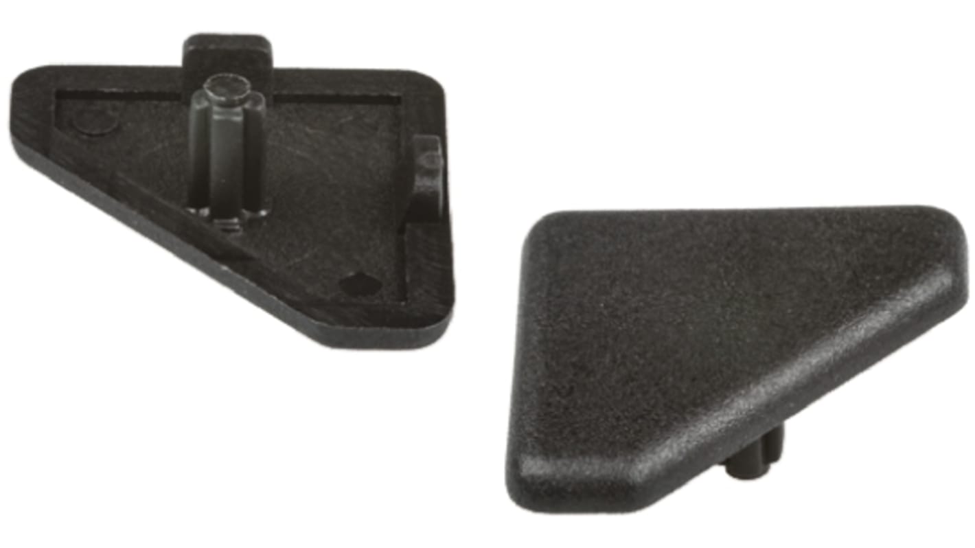 RS PRO Black End Cap, 30 x 30R Strut Profile, 6mm Groove