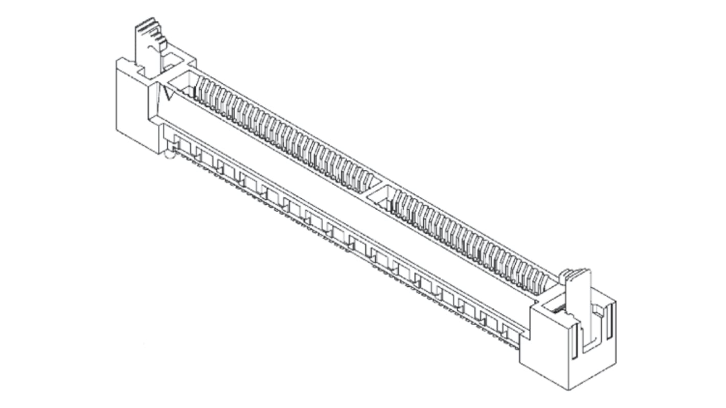 Conector de borde Samtec HSEC8-DV, paso 0.8mm, 40 contactos, 2 filas, Recto, SMT, Hembra, 3.1A