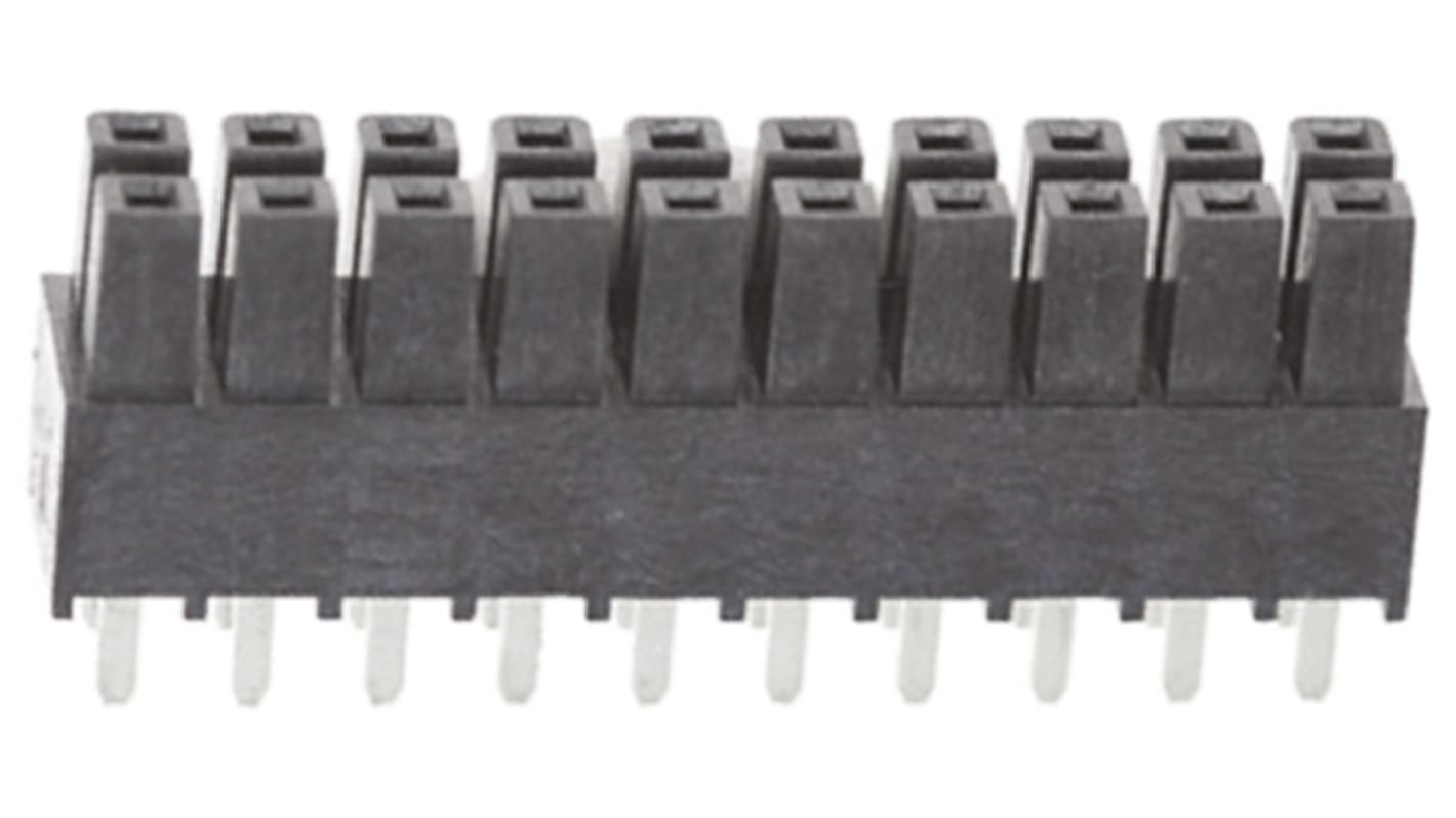 Gniazdo PCB 20 -pinowe 2 -rzędowe raster: 2.54mm typu płytka – płytka Proste Przewlekany