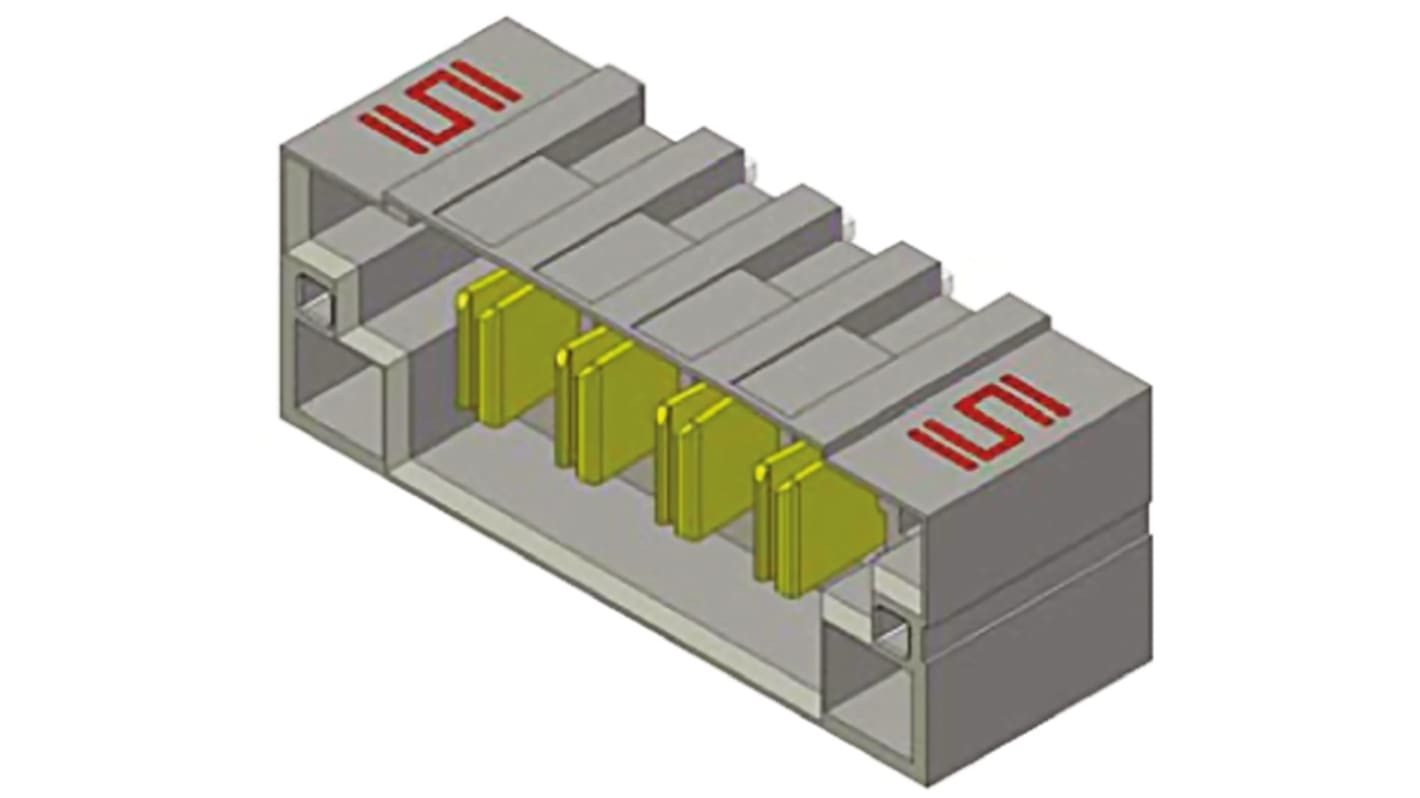 Samtec ライトアングル 基板接続用ピンヘッダ 2極 5.0mm 1列, スルーホール実装