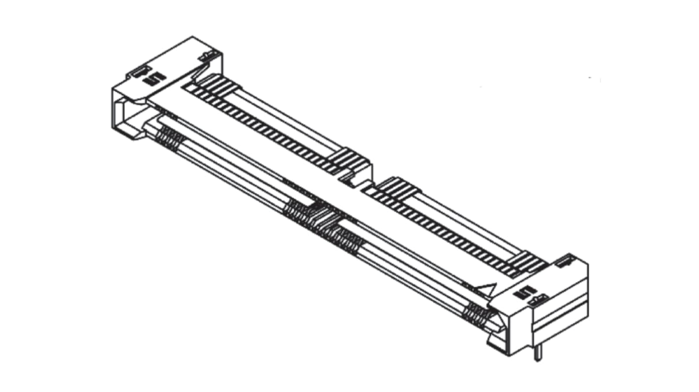 Gniazdo PCB 52 -pinowe 2 -rzędowe raster: 0.8mm typu płytka – płytka Kąt Proste SMD