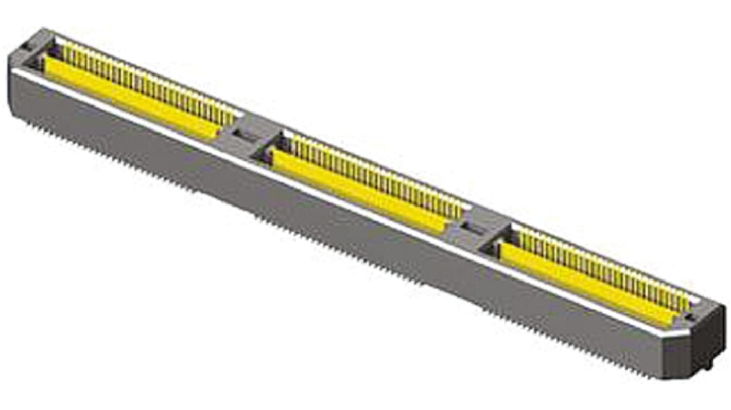 Samtec QTH Series Straight Surface Mount PCB Header, 180 Contact(s), 0.5mm Pitch, 2 Row(s), Shrouded