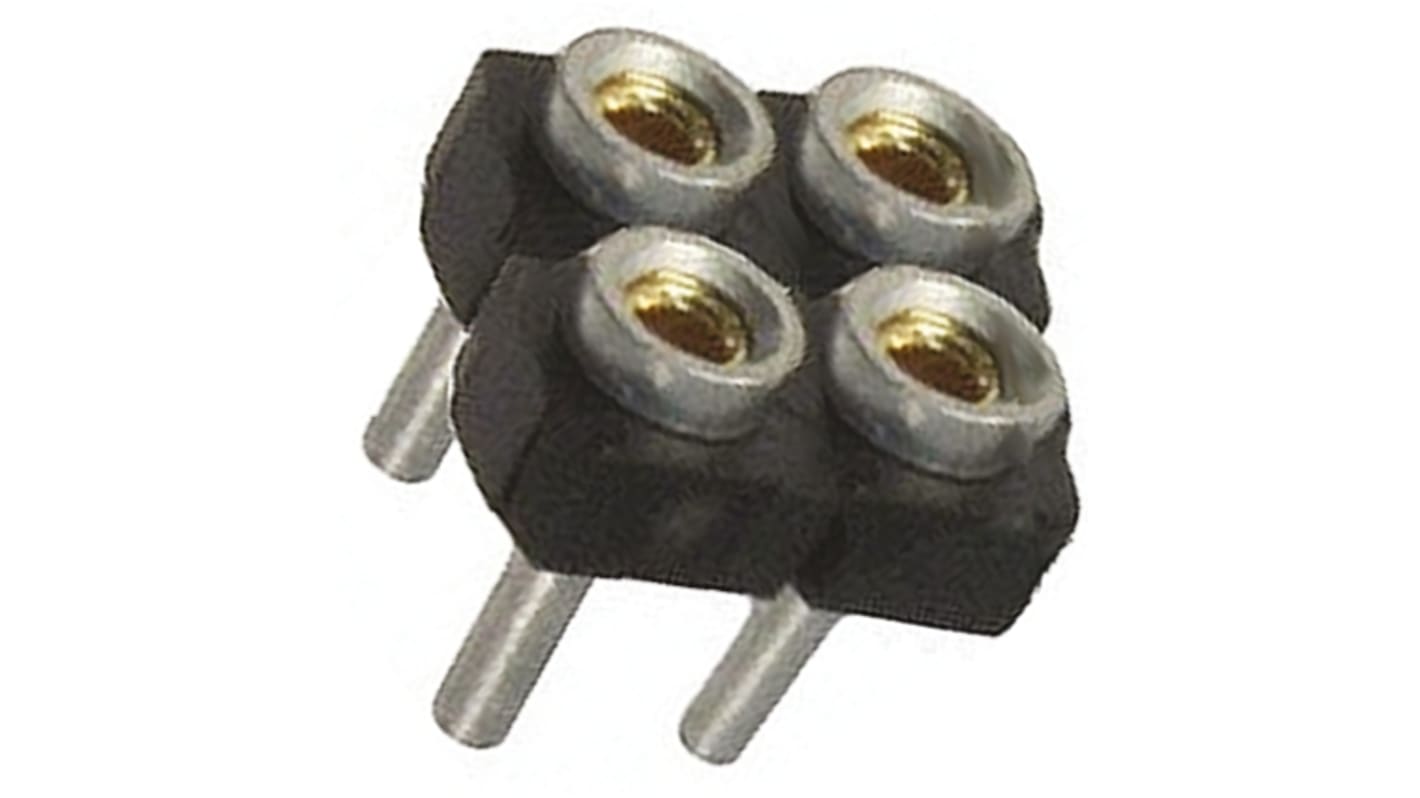 Samtec SDL Series Straight Through Hole Mount PCB Socket, 4-Contact, 2-Row, 2.54mm Pitch, Through Hole Termination