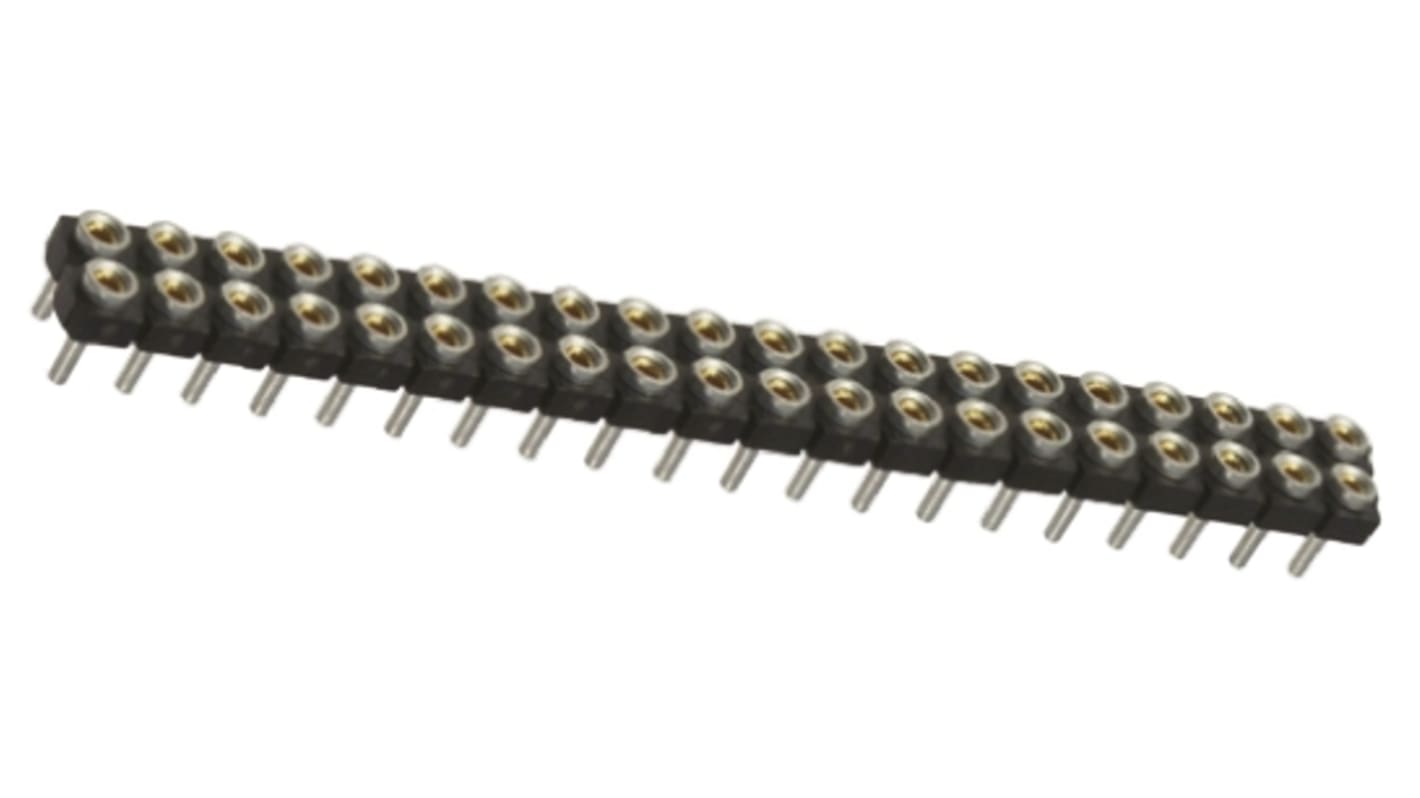 Samtec 基板接続用ソケット, 40 Pin 2 列 2.54mm ピッチ スルーホール実装