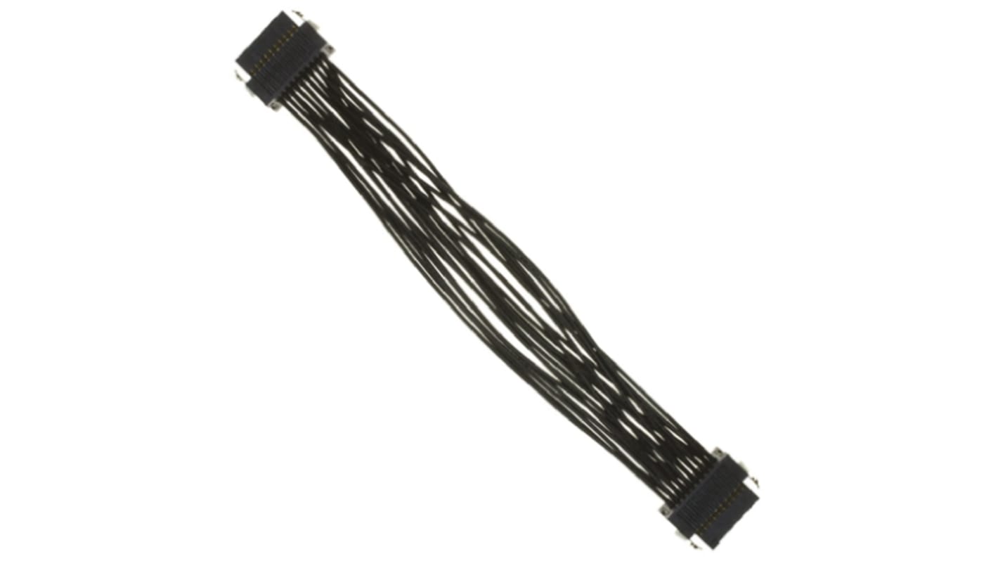 Samtec 10 Way Female Tiger Eye SFSD to 20 Way Female Tiger Eye SFSD Wire to Board Cable, 120mm