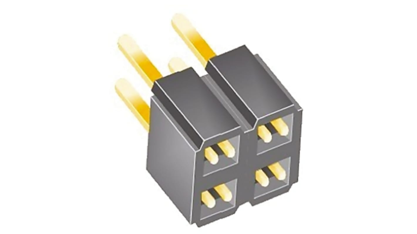 Gniazdo PCB 4 -pinowe 2 -rzędowe raster: 2.54mm typu płytka – płytka Proste Przewlekany