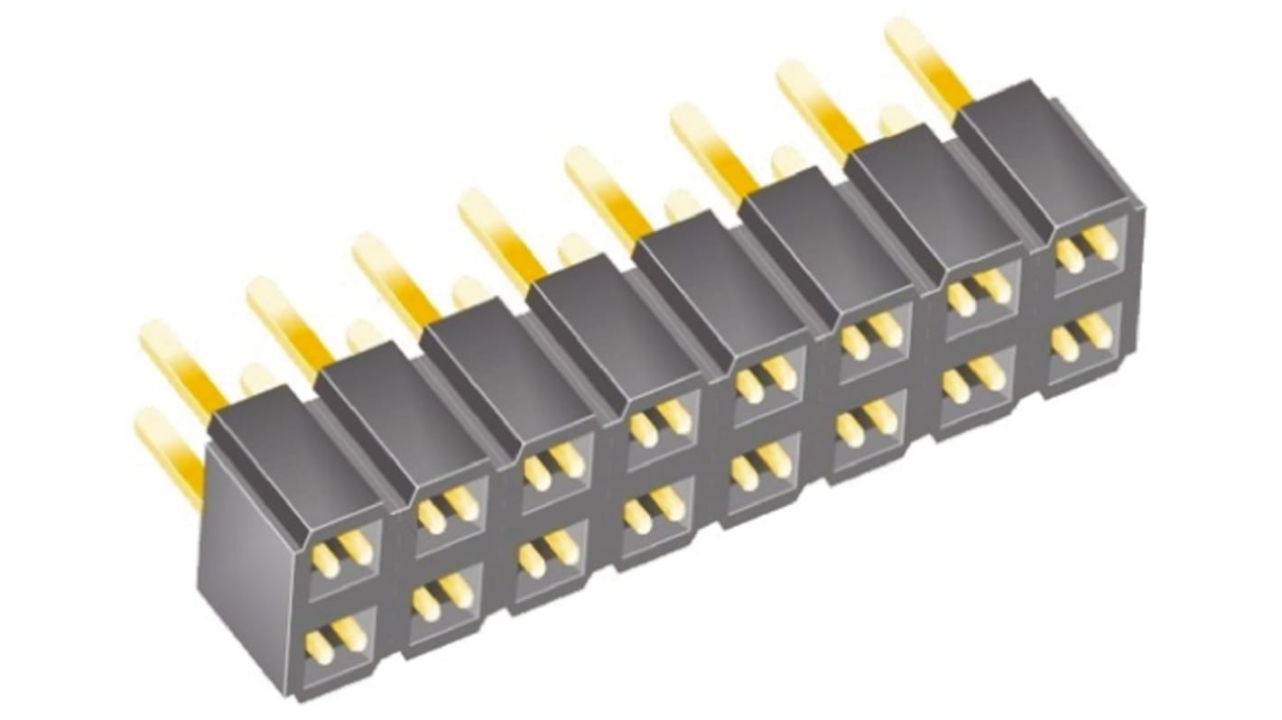 Gniazdo PCB 16 -pinowe 2 -rzędowe raster: 2.54mm typu płytka – płytka Proste Przewlekany