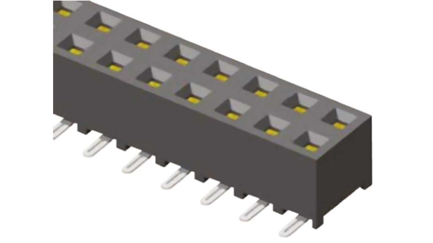 Samtec SMM Series Straight Surface Mount PCB Socket, 40-Contact, 2-Row, 2mm Pitch, Solder Termination