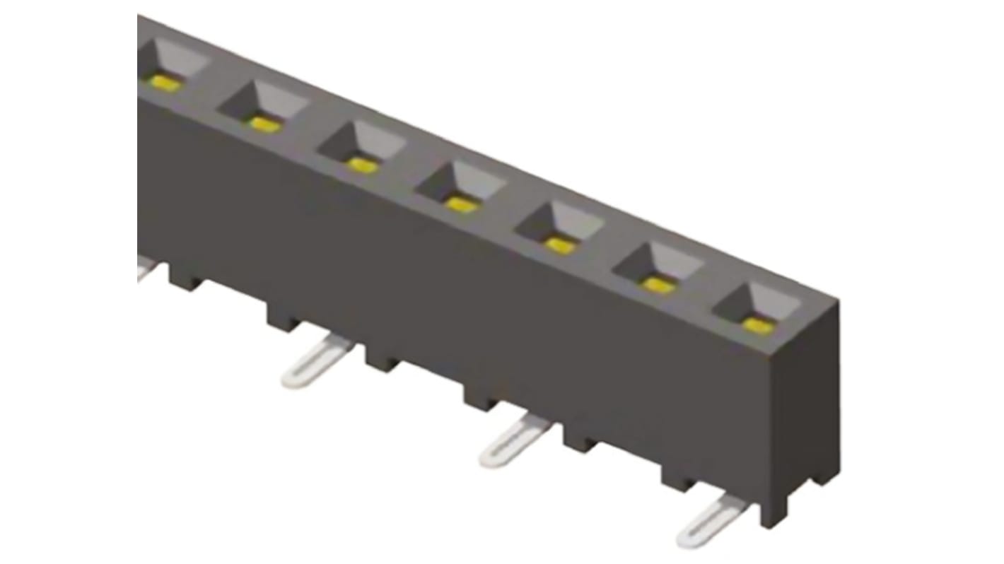 Samtec SMM Series Straight Surface Mount PCB Socket, 4-Contact, 1-Row, 2mm Pitch, Solder Termination