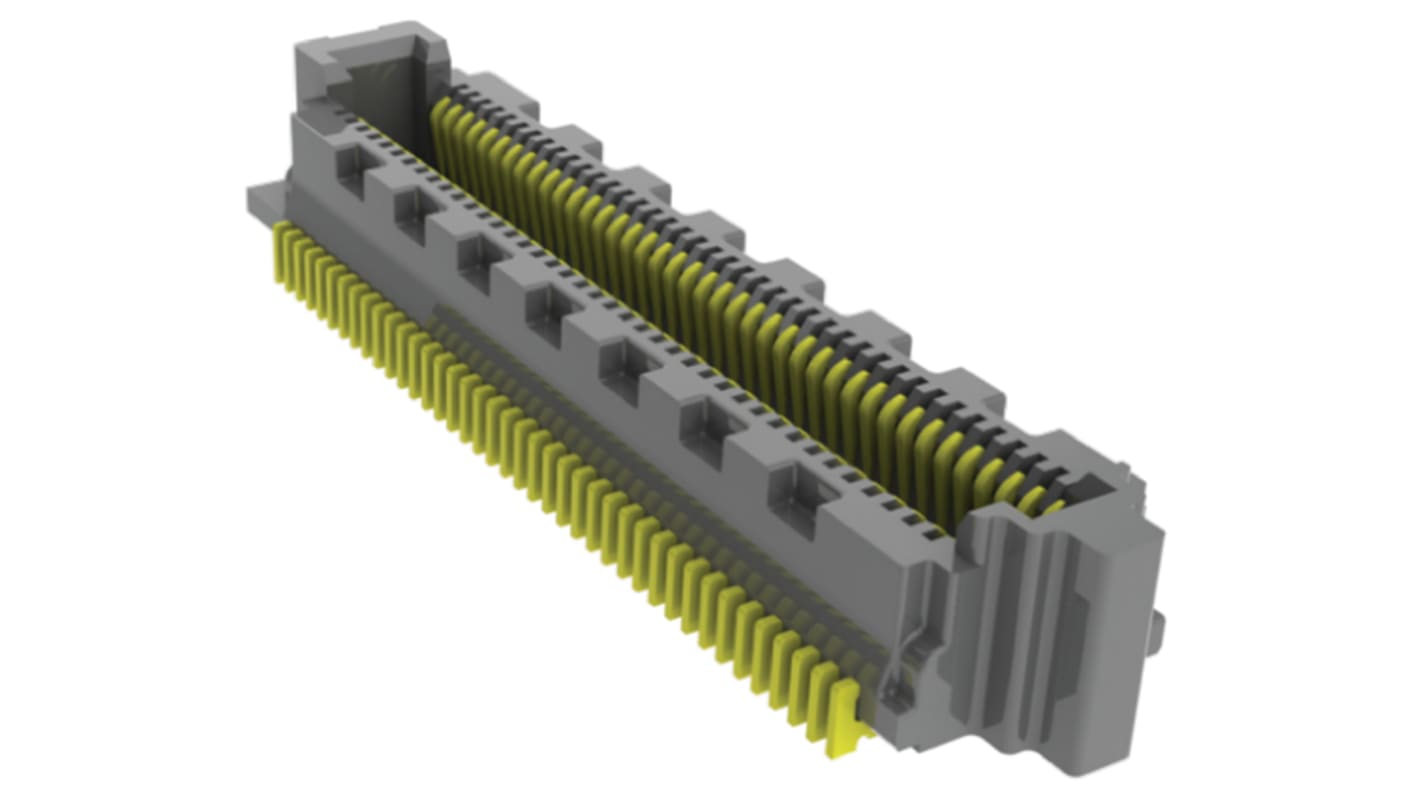 Samtec SS4 Series Straight Surface Mount PCB Socket, 100-Contact, 2-Row, 0.4mm Pitch, Solder Termination