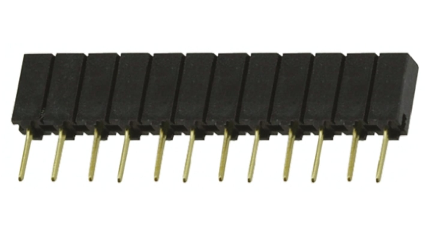 Gniazdo PCB 12 -pinowe raster: 2.54mm typu płytka – płytka Proste Przewlekany