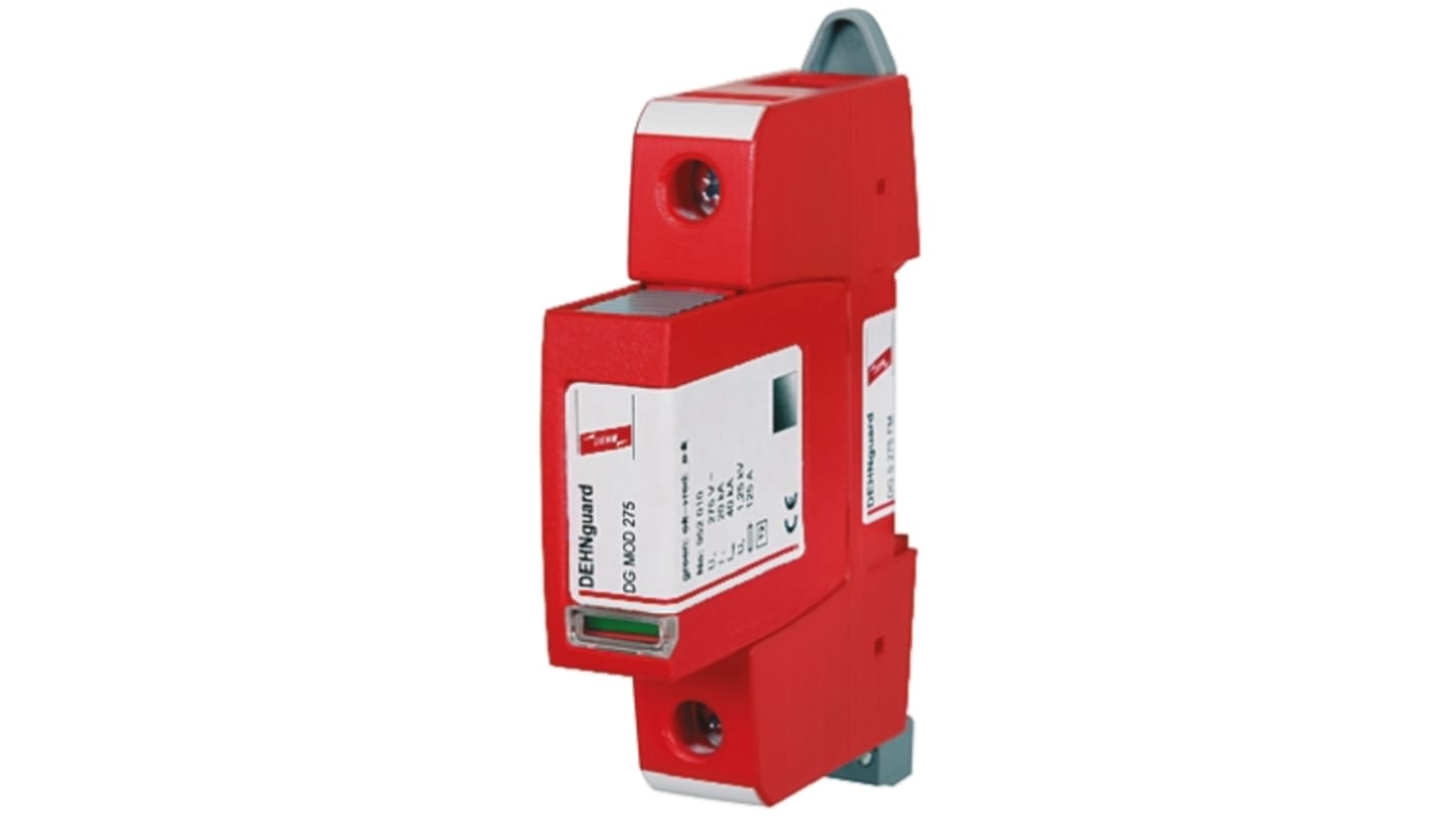 Protector contra transitorios modular Dehn, Protector Tipo 2, 275 V ac, 350 V dc, 40kA, Enchufable