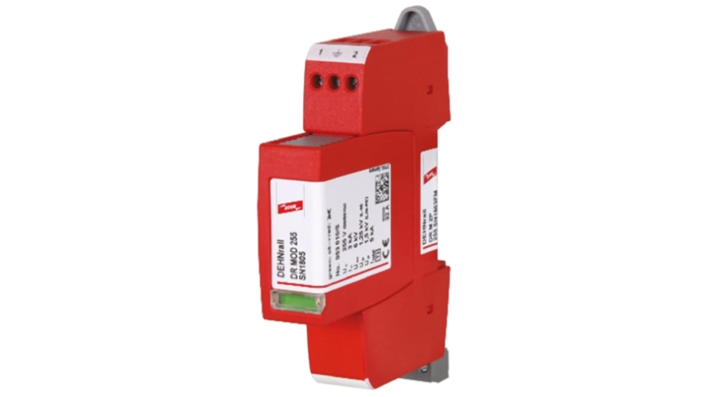 Dehn, DR Modular Surge Protector 255 V ac/dc Maximum Voltage Rating 5kA Maximum Surge Current Surge Arrester
