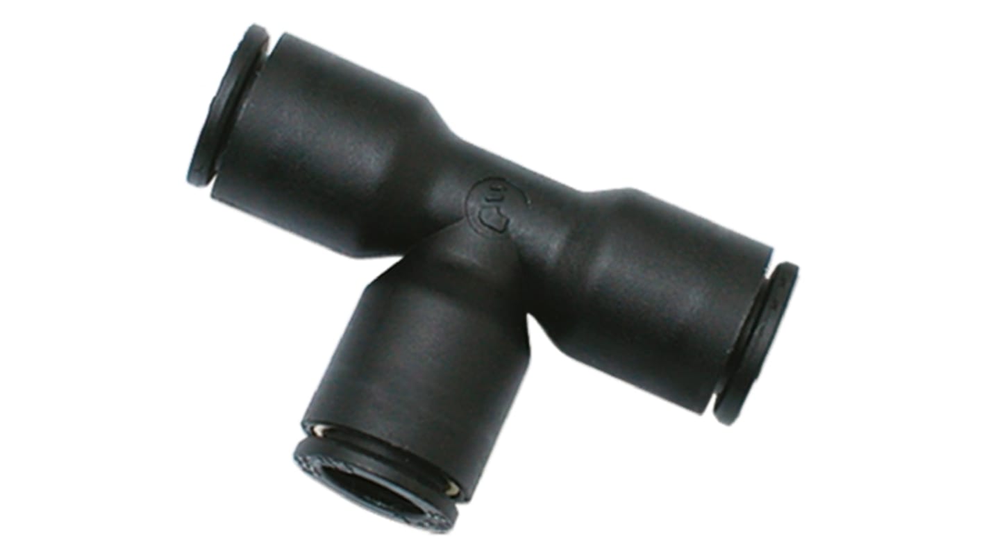 Legris LF3000 Series Tee Tube-to-Tube Adaptor Push In 4 mm, Push In 12 mm to Push In 12 mm, Tube-to-Tube Connection