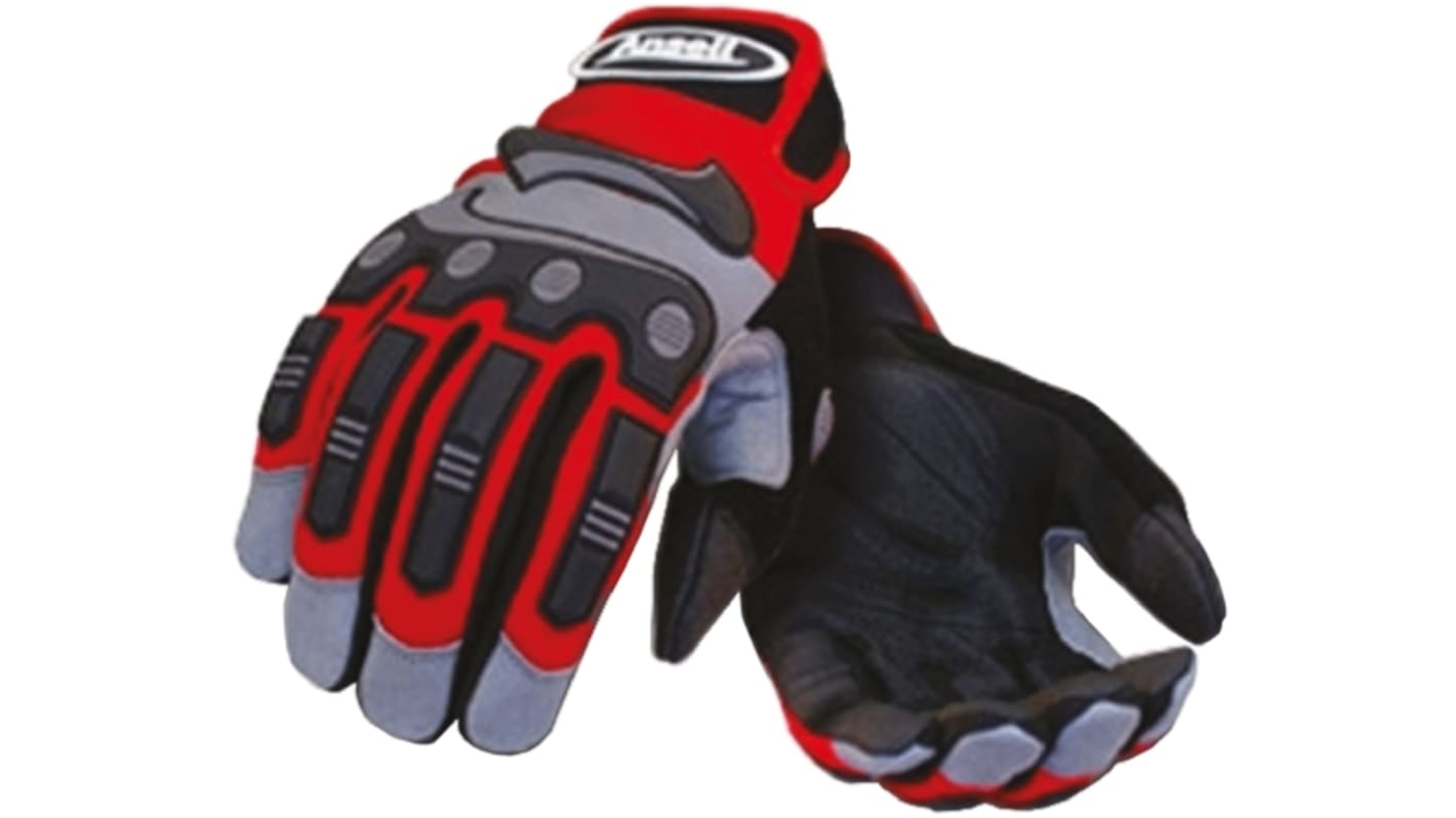 Ansell Projex Red General Purpose Reusable Gloves, Size 9, Large