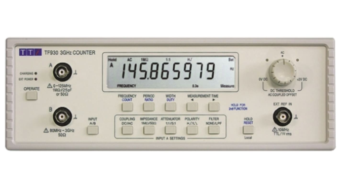 Aim-TTi TF960 Frequency Counter, 0.001 Hz Min, 6GHz Max, 10 Digit Resolution - With UKAS Calibration