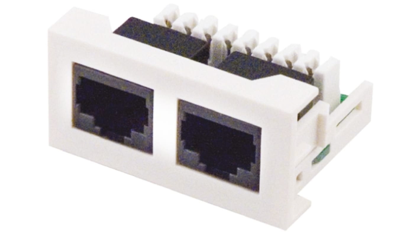 RS PRO 2 Way Cat6e, IDC Faceplate