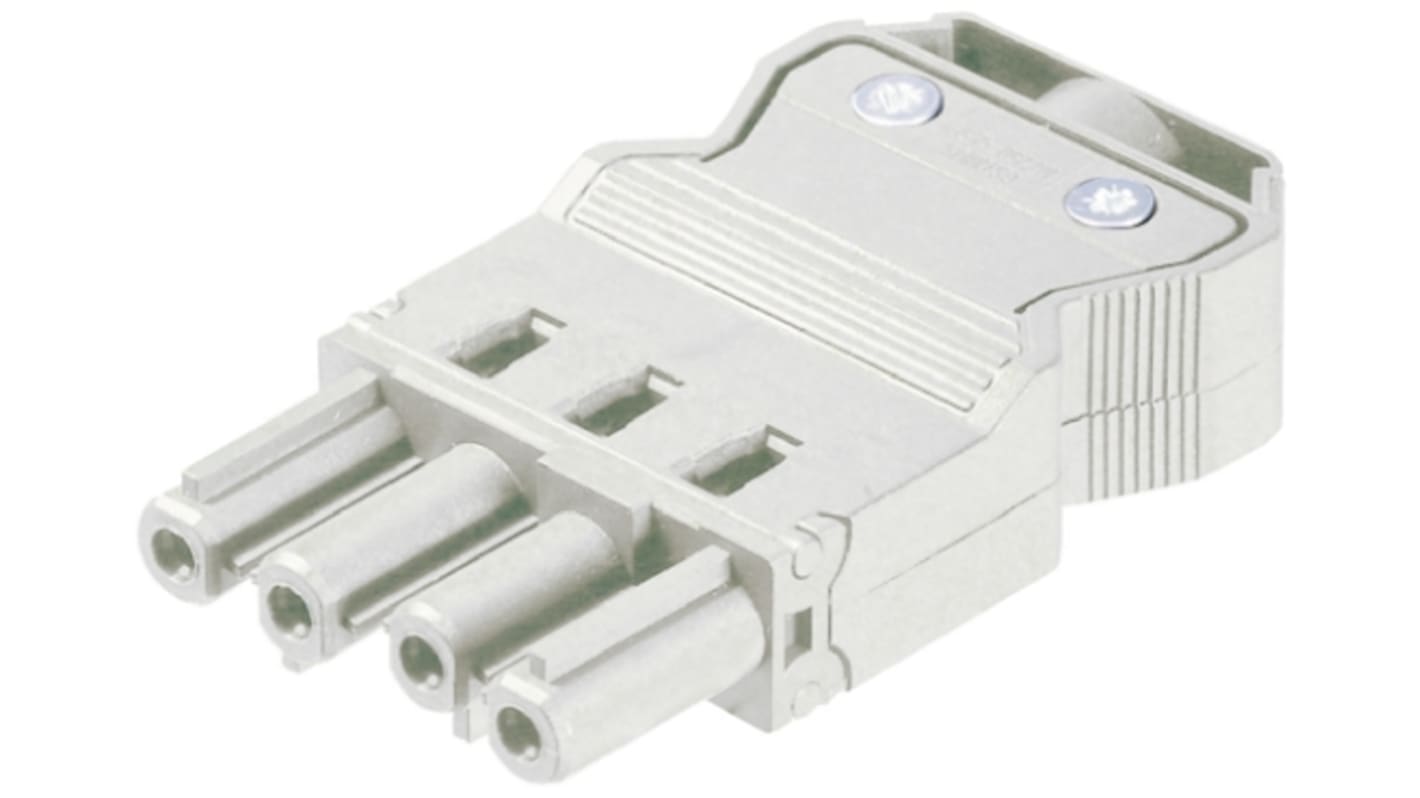 Conector de iluminación Hembra GST18i4, 4 Polos, Montaje de Cable, 400 V, 20A, IP40