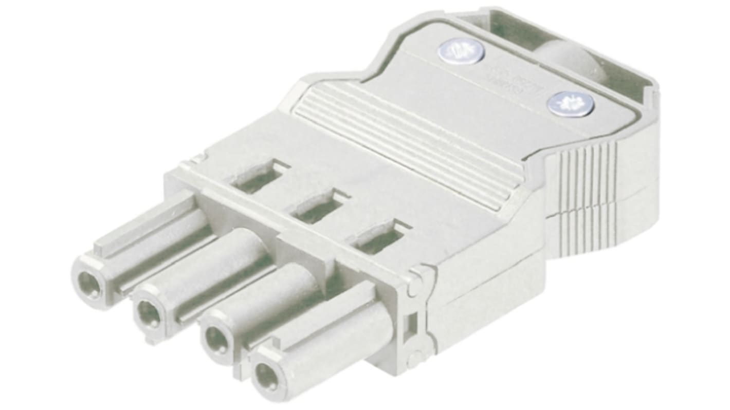 Wieland GST18i4 Series Connector, 4-Pole, Female, Cable Mount, 20A, IP40