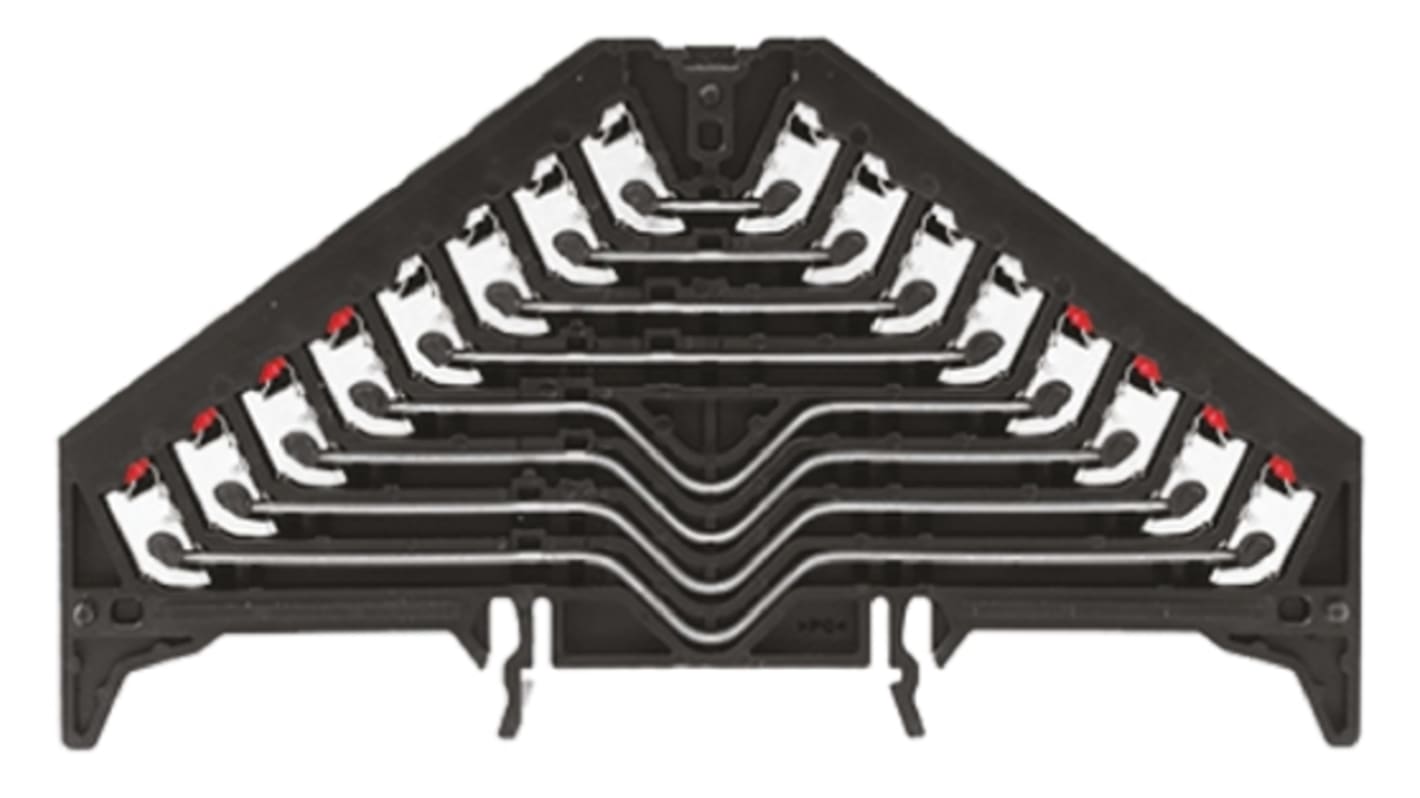 Weidmuller 1173800000 P Series Black, Octuple-Level, Push In Termination