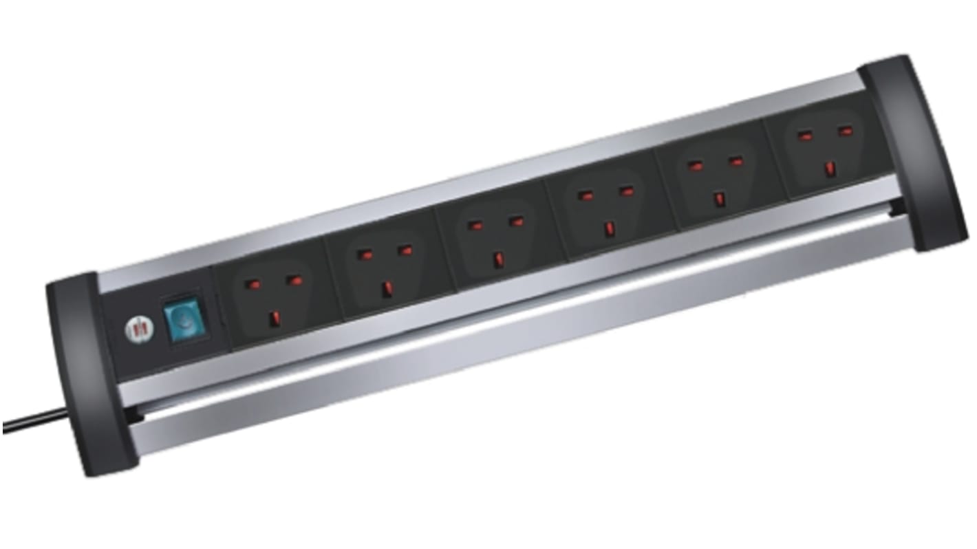 brennenstuhl 3m 6 Socket Type G - British Extension Lead, 230 V, IP20