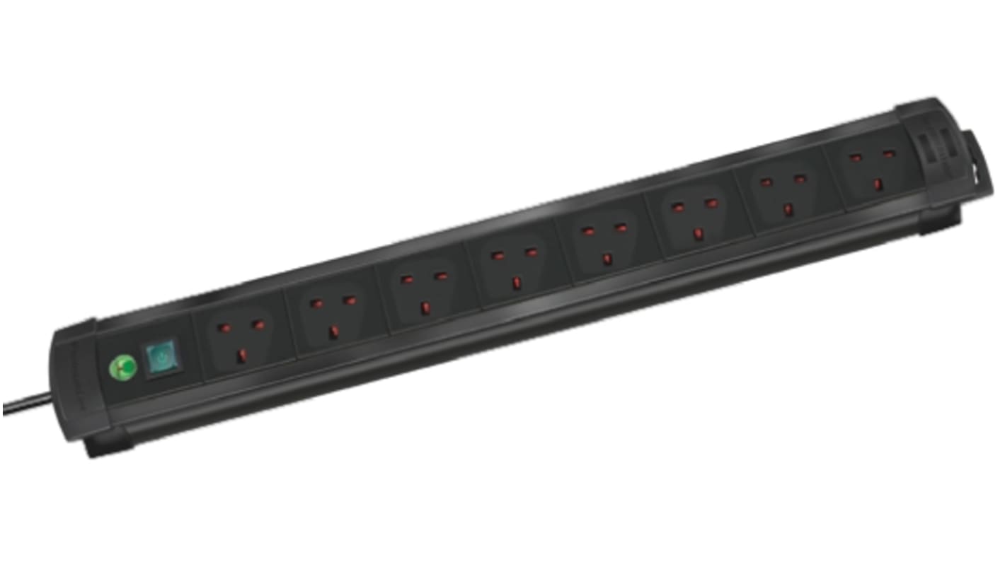 Connettore femmina di prolunga brennenstuhl 3m, 8 prese, spina tipo G - UK, 230 V, 10A