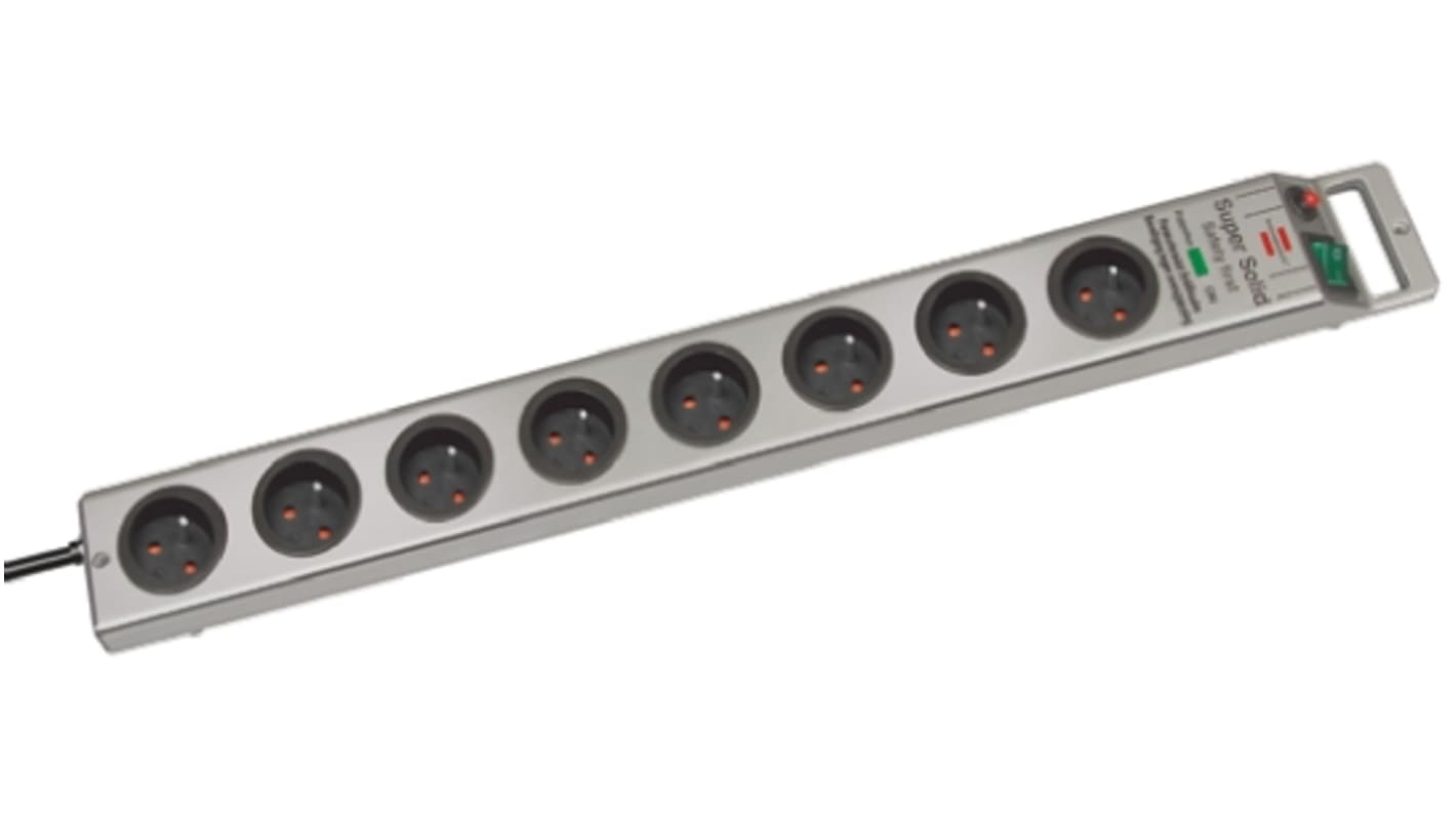 brennenstuhl 2.5m 8 Socket Type E - French Extension Lead, 230 V, IP20