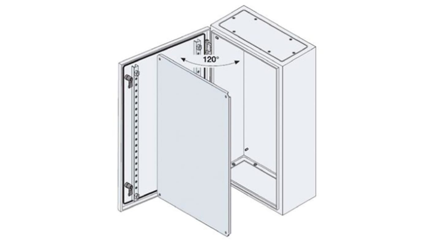 Caja de pared ABB SR2 Monobloc de Acero Gris, con placa de montaje, 800 x 600 x 300mm, IP65