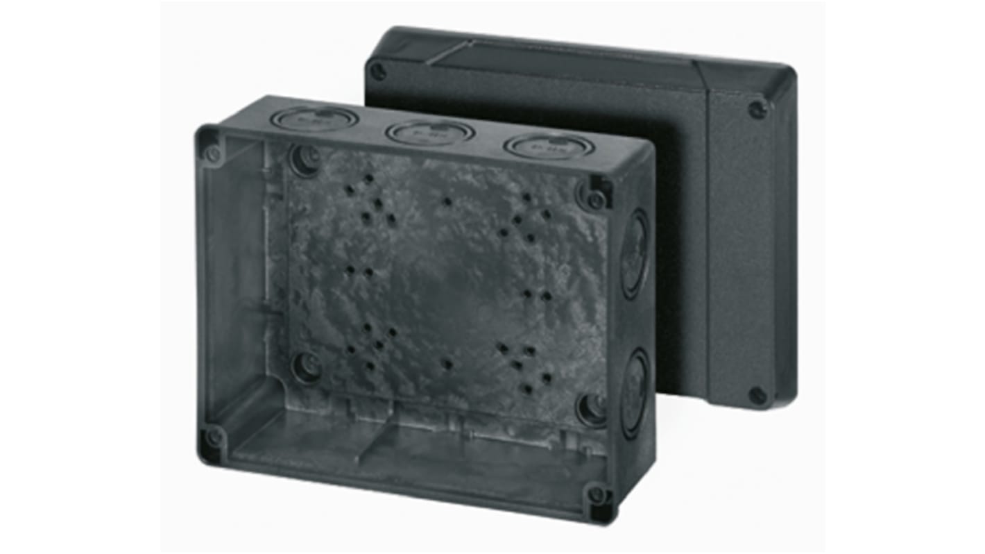 HENSEL DK Series Black Thermoplastic Junction Box, 160 x 200 x 98mm