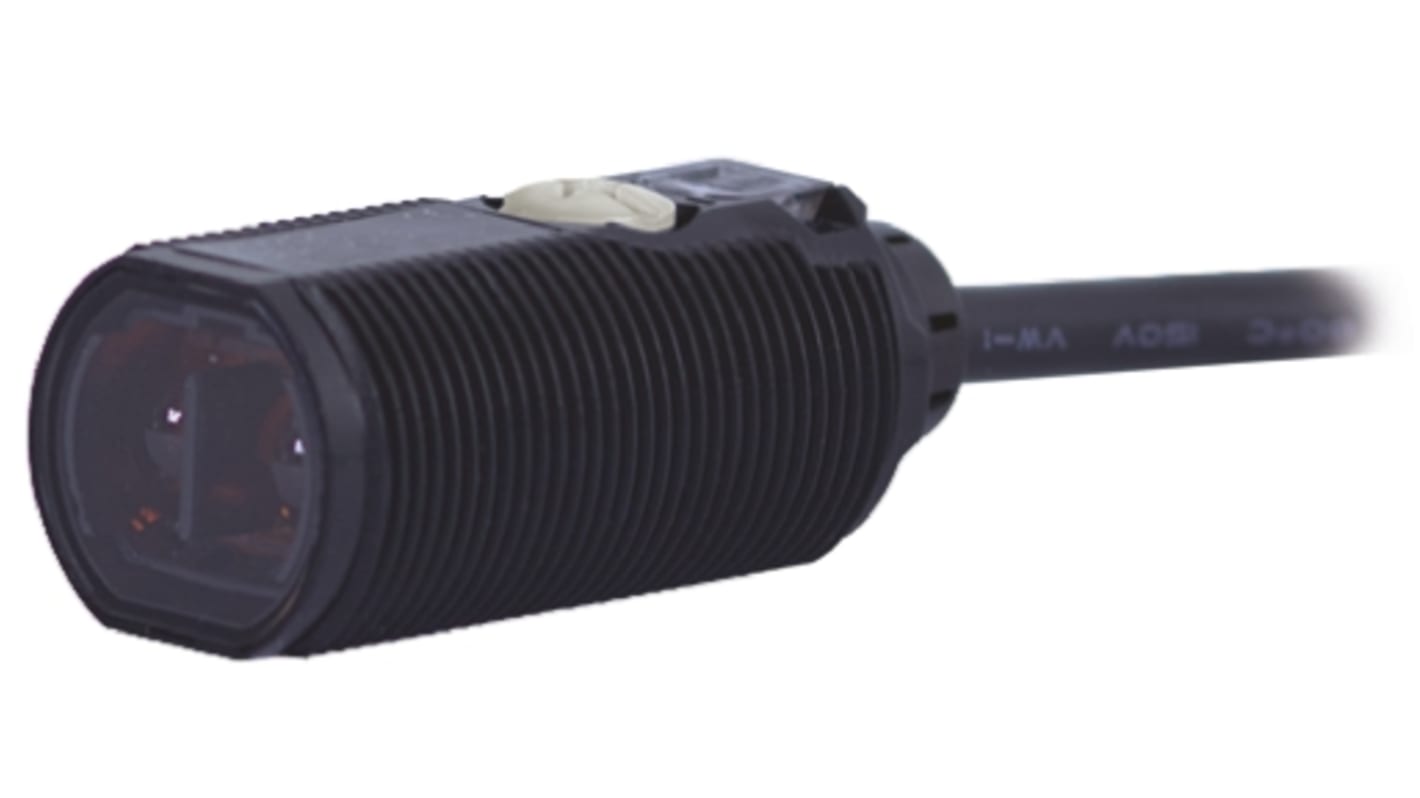 Rs-Online Sensore fotoelettrico Cilindrico Omron a soppressione di sfondo rilevamento 100 mm uscita NPN