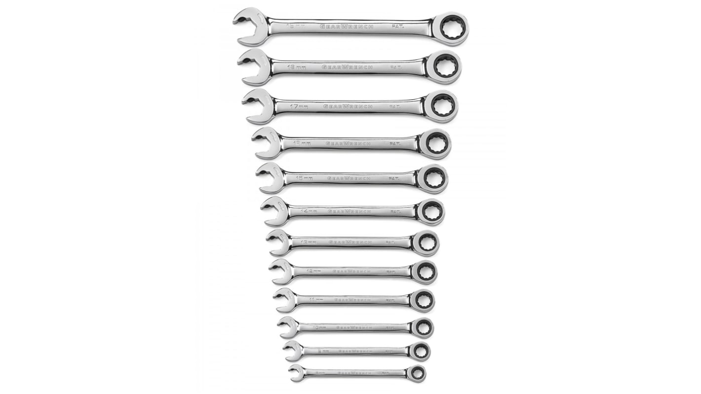 GearWrench 扳手套装, 内含8 → 19 mm, 12件装