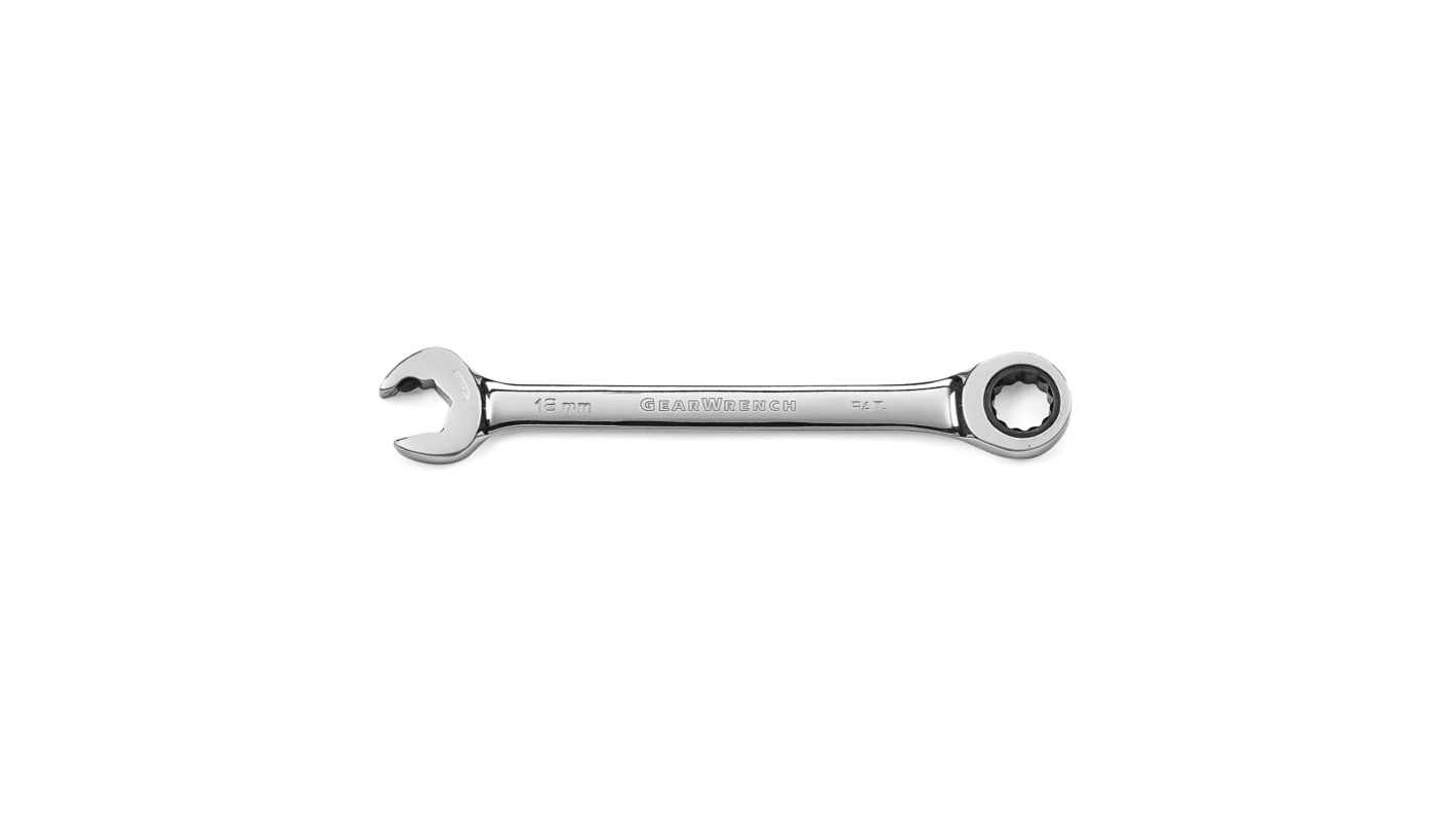 GearWrench Combination Ratchet Spanner, 18mm, Metric, Double Ended, 9.3 in Overall