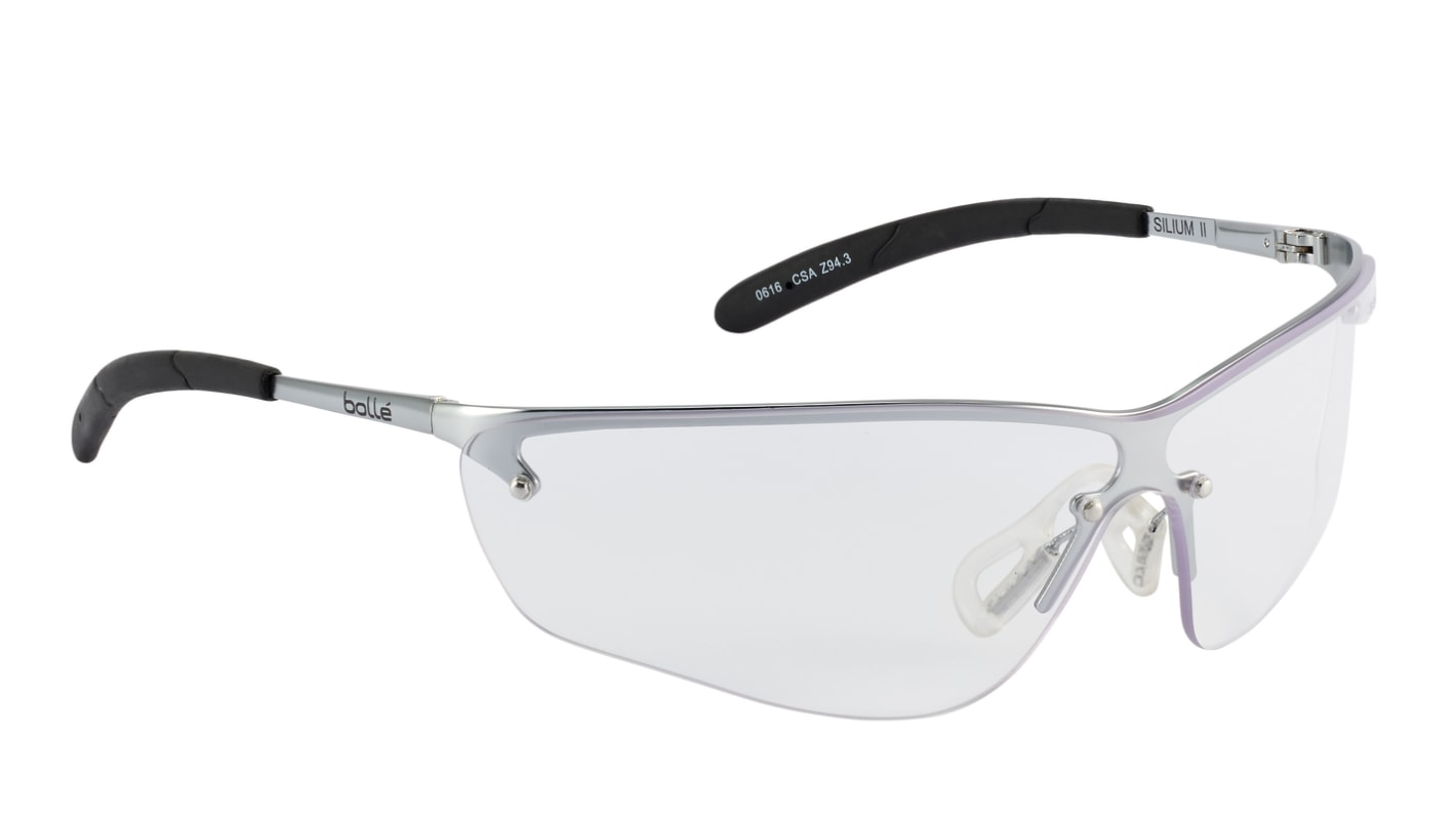 Bolle Safety SILIUM Anti-Mist UV Safety Glasses, Clear Polycarbonate Lens, Vented