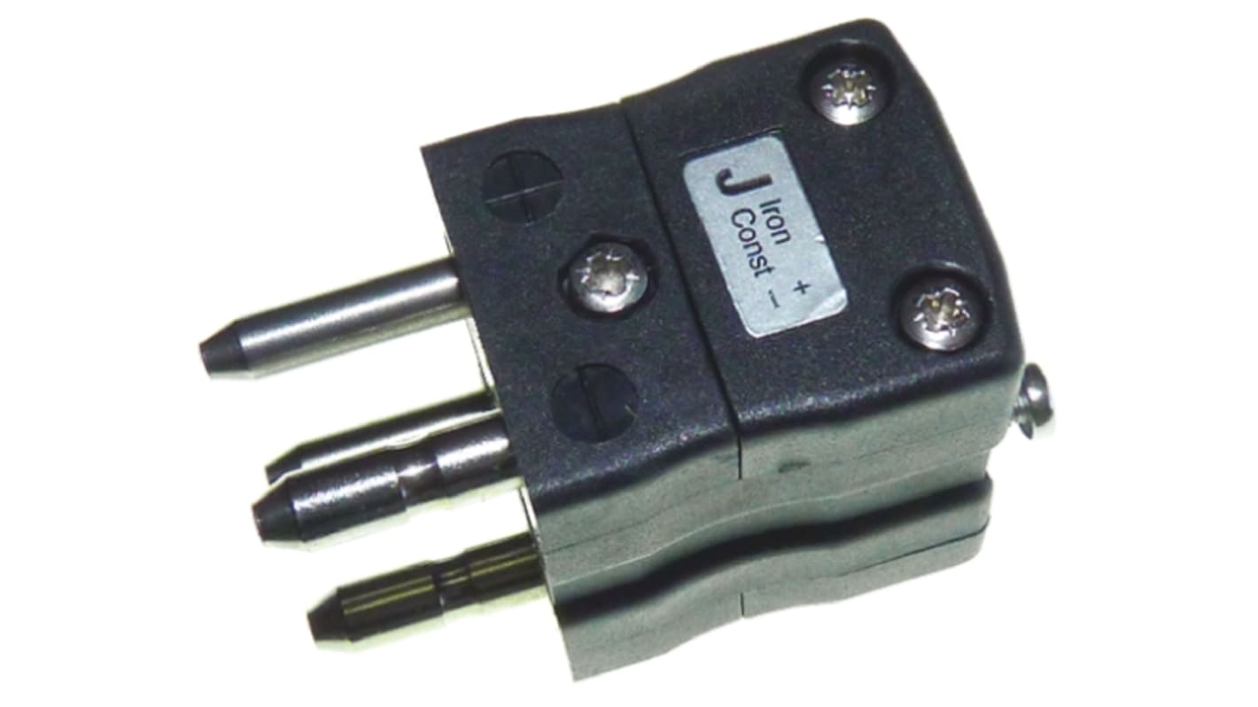 RS PRO, Standard Duplex Thermocouple Plug Connector for Use with Type J Thermocouple, 6mm Probe, ANSI, RoHS Compliant