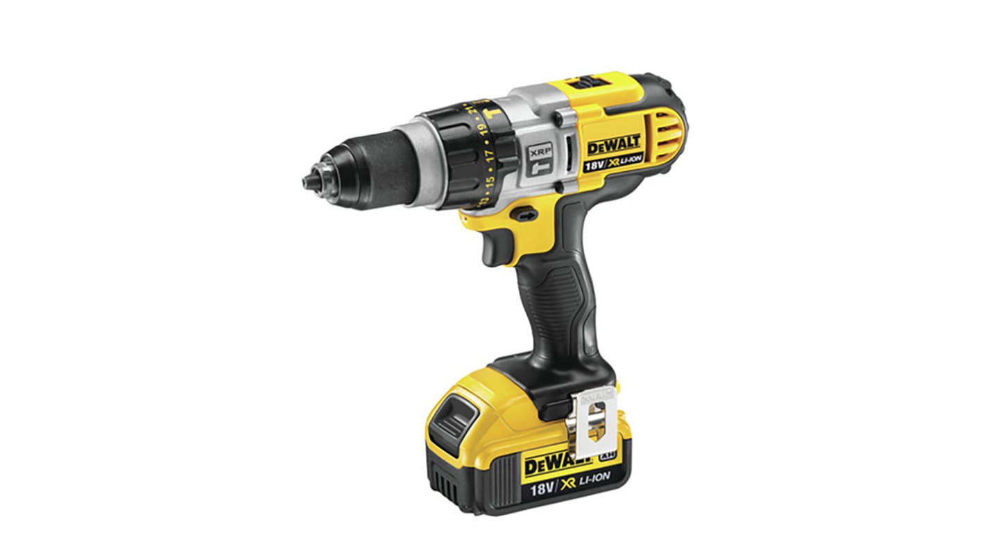 DeWALT DCD Keyless 18V Cordless Drill Driver Li-Ion, Type G - British 3-Pin