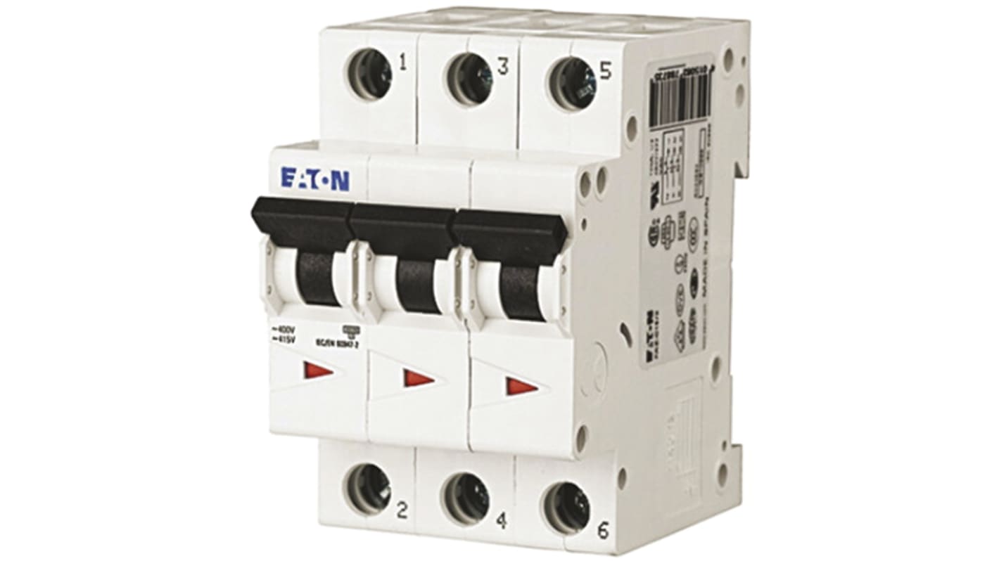 Interruttore magnetotermico Eaton, 3P 16A 6 kA, Tipo D