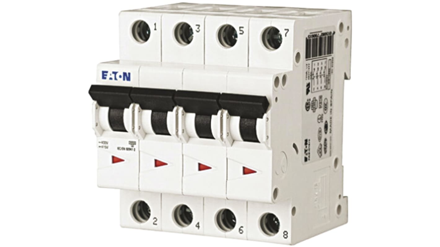 Interruttore magnetotermico Eaton, 4P 40A 6 kA, Tipo D