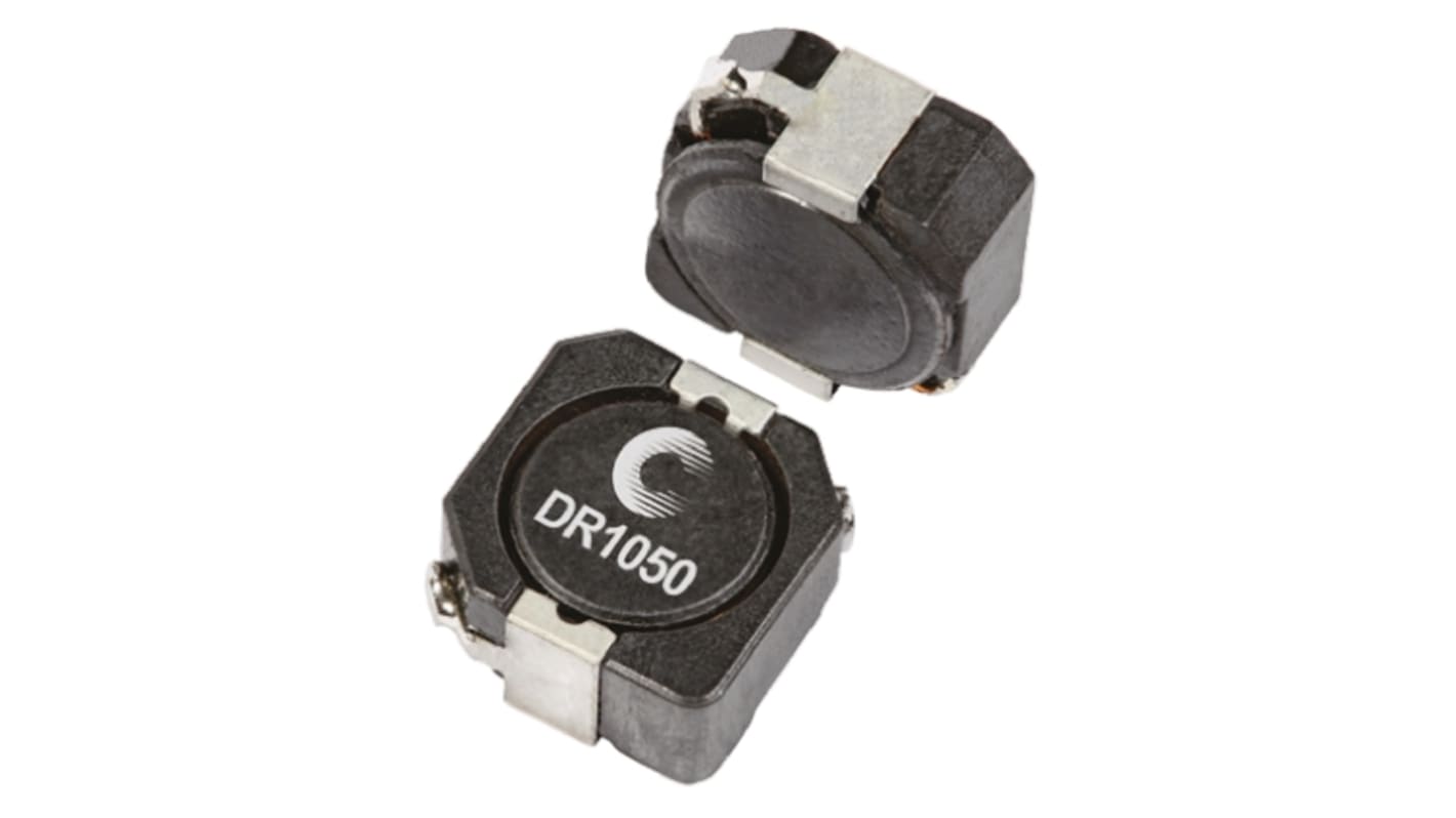 Eaton Bussmann Series, DR1050, 1050 Shielded Wire-wound SMD Inductor with a Ferrite Core, 220 μH ±30% Wire-Wound 980mA