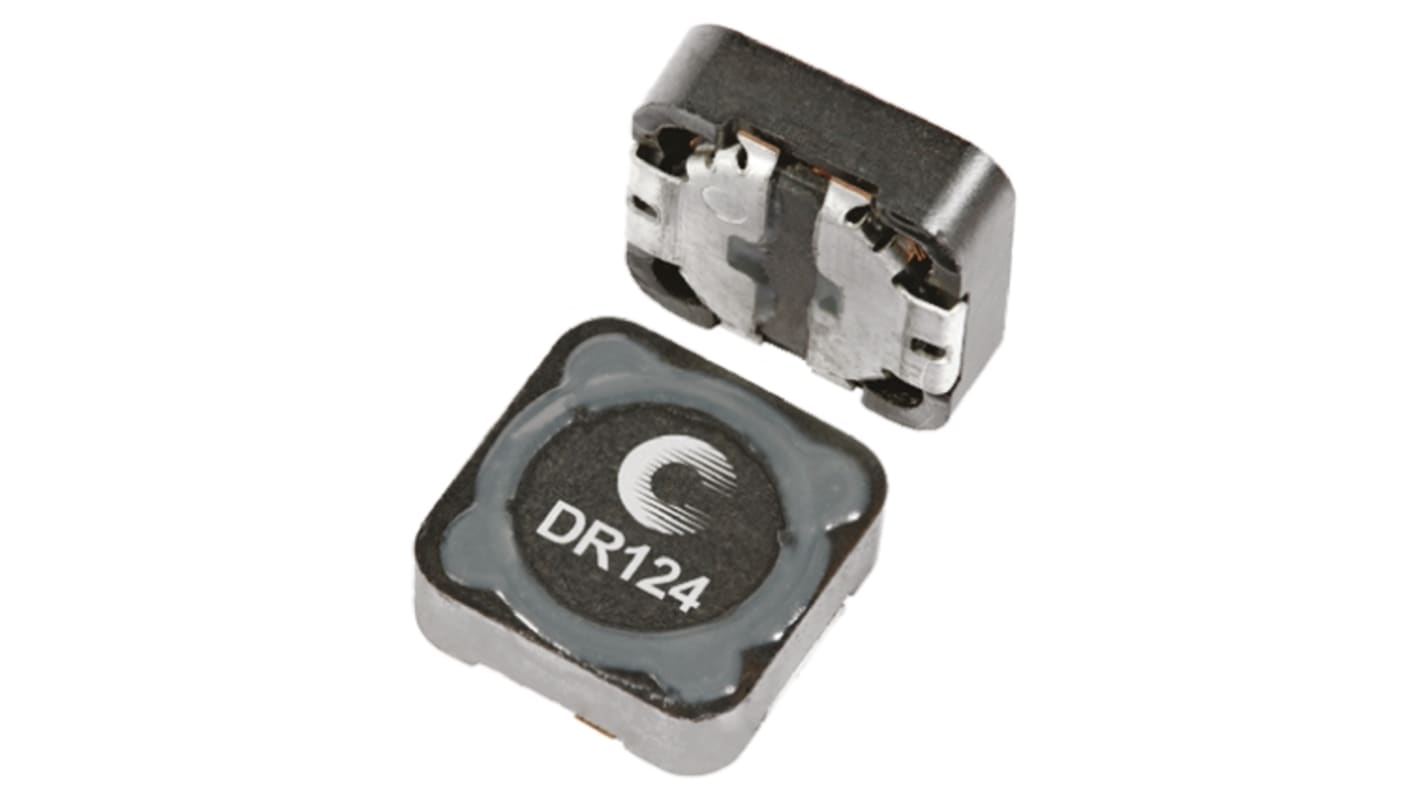 Eaton Bussmann Series, DR124, 0124 Shielded Wire-wound SMD Inductor with a Ferrite Core, 33 μH ±20% Wire-Wound 3.12A Idc