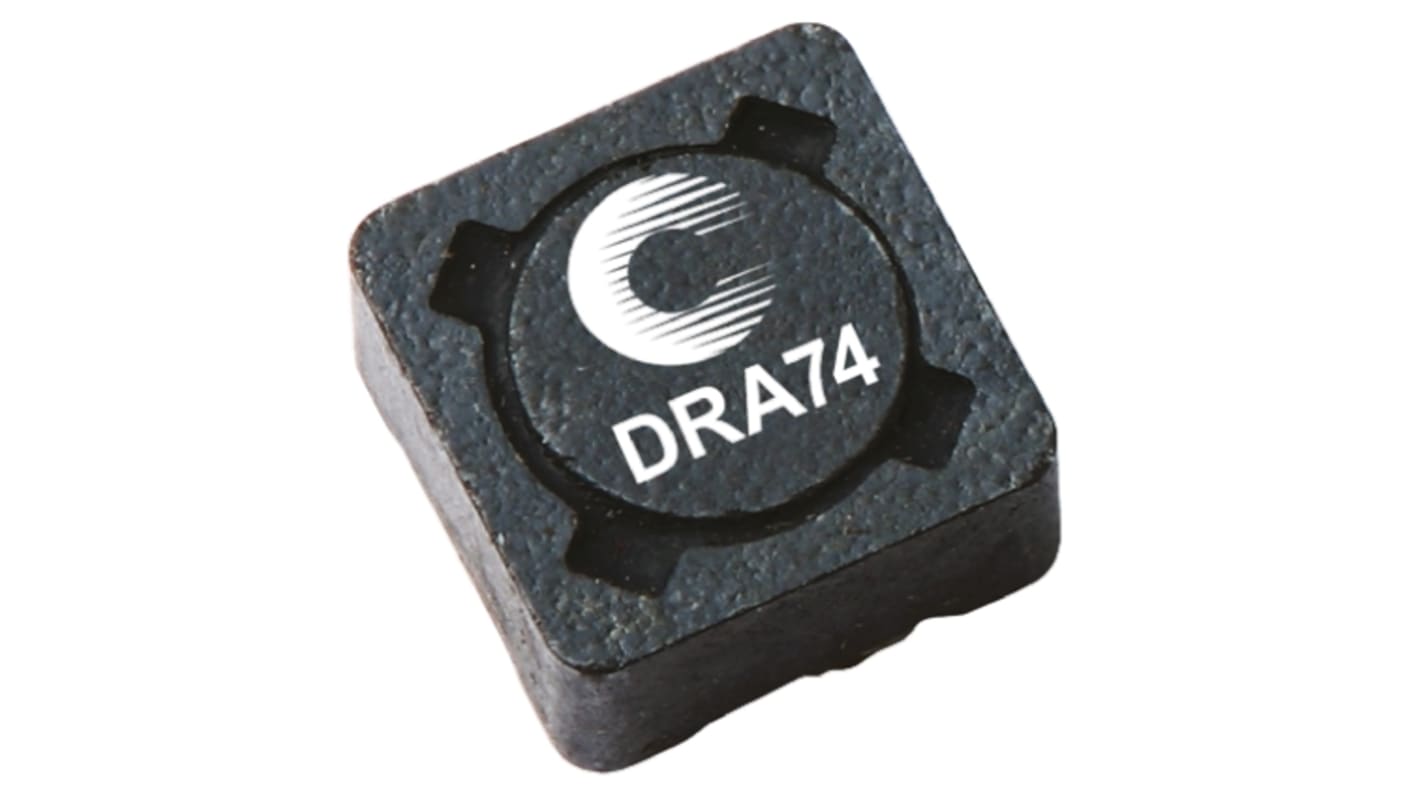 Cooper Bussmann, DRA, 74 Shielded Wire-wound SMD Inductor with a Ferrite Core, 820 μH ±20% Wire-Wound 327mA Idc