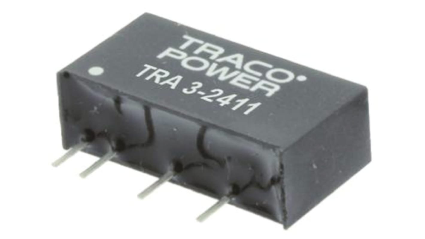Przetwornica DC-DC, 3W, Uwe 21,6 → 26,4 V DC, Uwy 15V dc, Iwy 200mA, TRACOPOWER