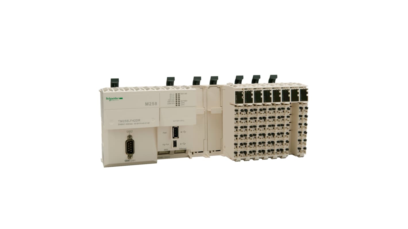 Rs-Online CPU PLC Schneider Electric Modicon M258 ingressi: 26 uscite: 16 42 I/O 24 V c.c