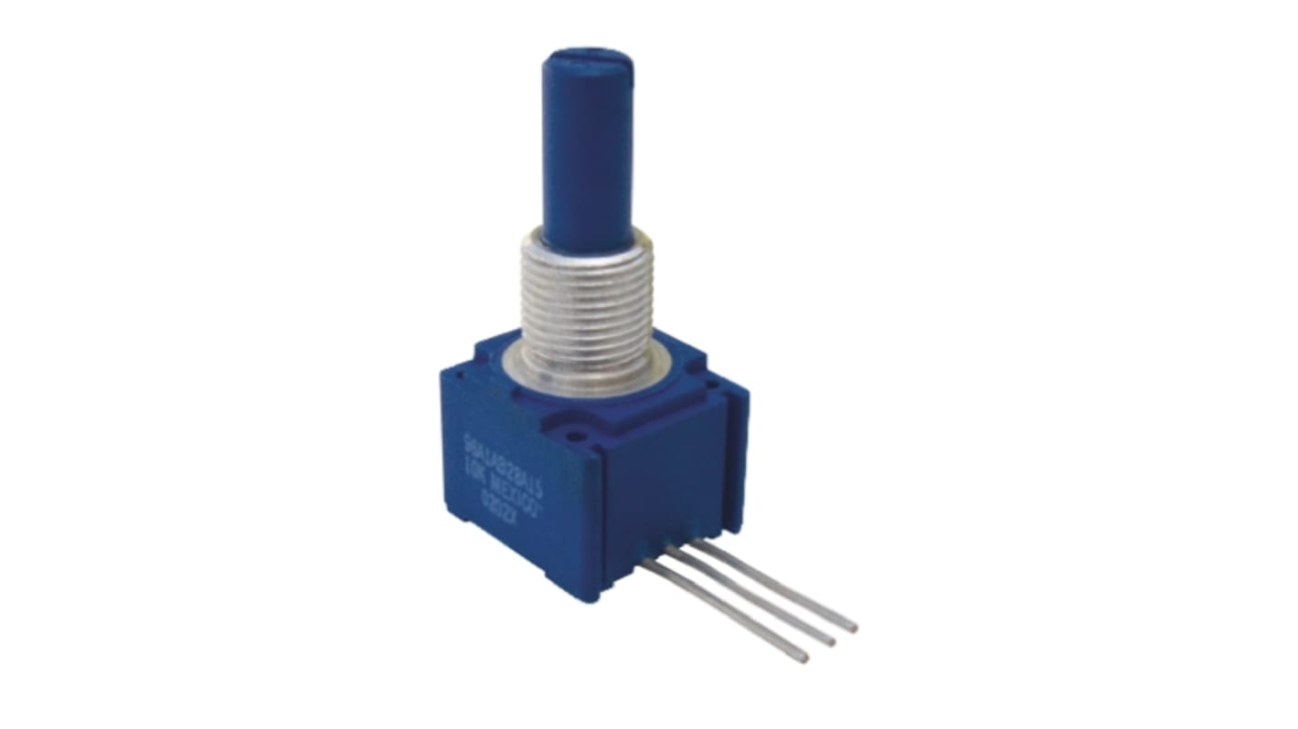 Bourns 96, Tafelmontage  Dreh Potentiometer 10kΩ ±10% / 2W , Schaft-Ø 6,35 mm