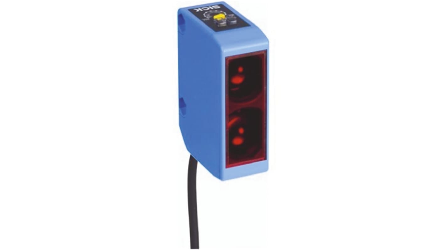 Rs-Online Sensore fotoelettrico Rettangolare SICK a retroriflessione rilevamento 10 mm → 15 m. uscita PNP