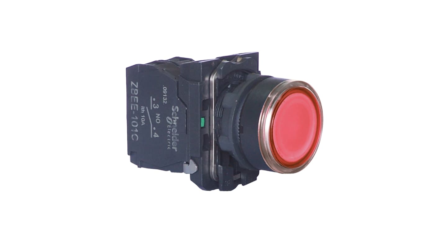 Schneider Electric 带灯按钮, 面板安装塑料, 单刀单掷, IP65, Harmony XB5系列