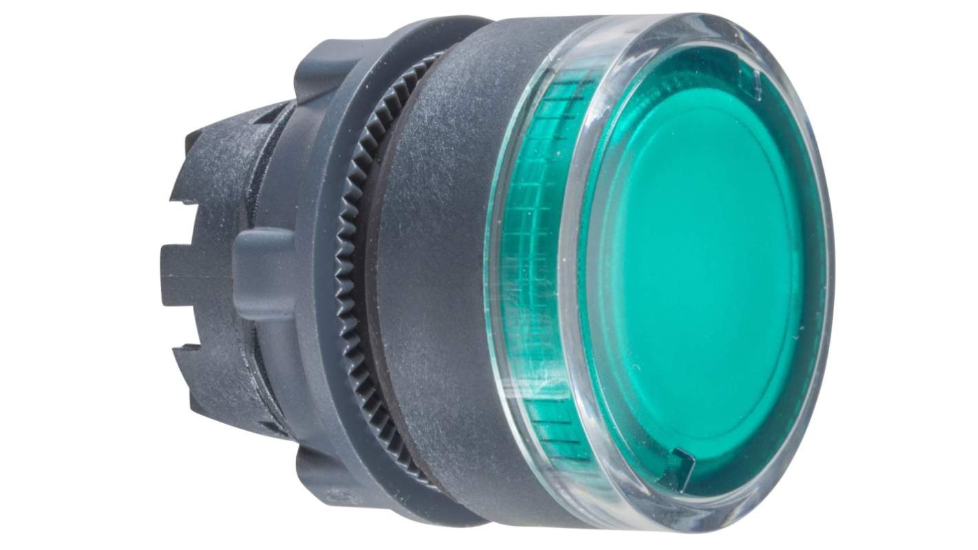 Schneider Electric 绿色圆形按钮头, Φ22mm开孔, Harmony XB5系列