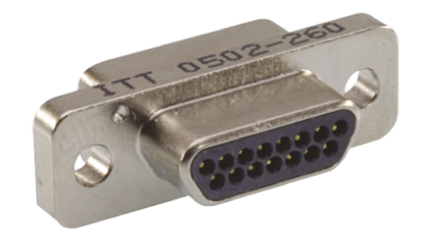 ITT Cannon MDM 51 Way Panel Mount D-sub Connector Plug, 1.27mm Pitch