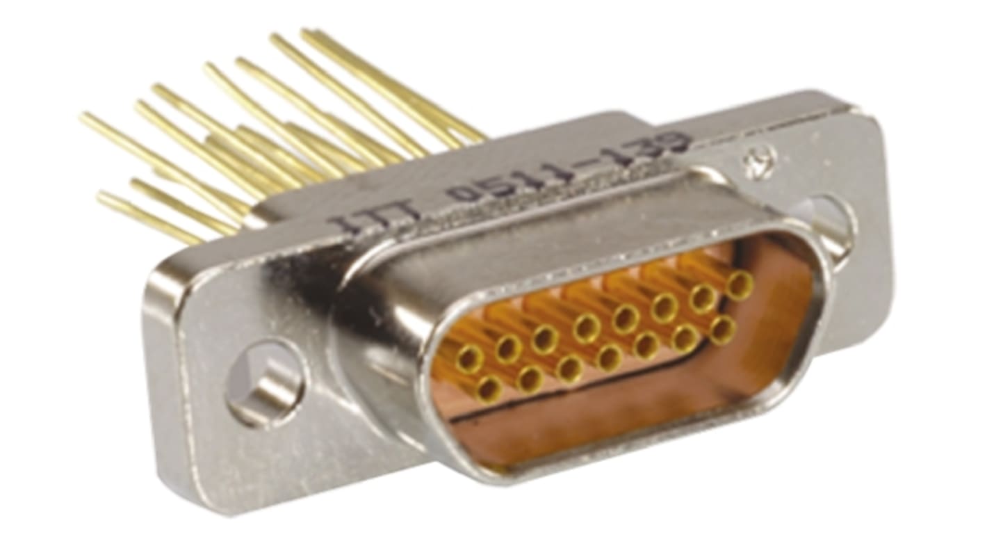 ITT Cannon MDM Sub-D Steckverbinder Buchse , 9-polig / Raster 1.27mm, Tafelmontage Wire Wrap